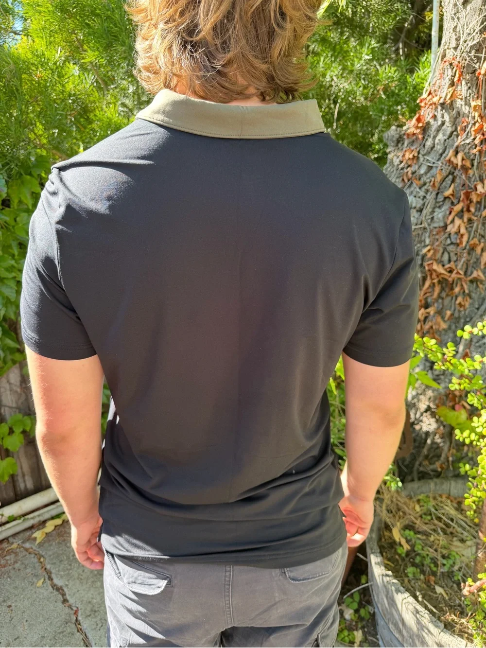 Nike Men's Olive, Black & Pink Swoosh Short-Sleeve Golf Polo